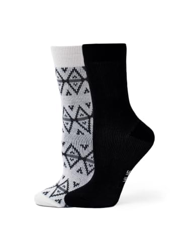 Image of HUE womens Crew Length Boot Socks, 2 Pair Pack