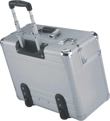 Preisvergleich Produktbild Alumaxx Alu-Pilotenkoffer 48x38x23 cm mit Trolleysystem silber