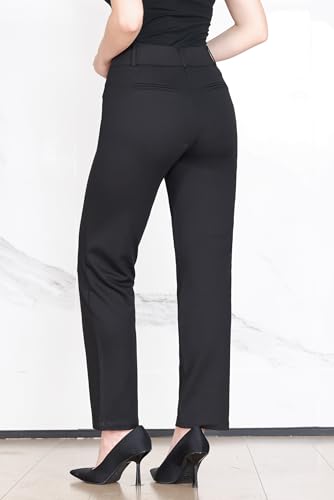 Balleay Art Womens Dress Pants Work High Waisted Straight Leg Trousers Business Office Casual Slacks2