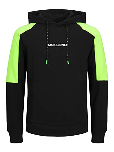 Jack & Jones Jjglobus-Sudadera con Capucha, Negro, XL para Hombre