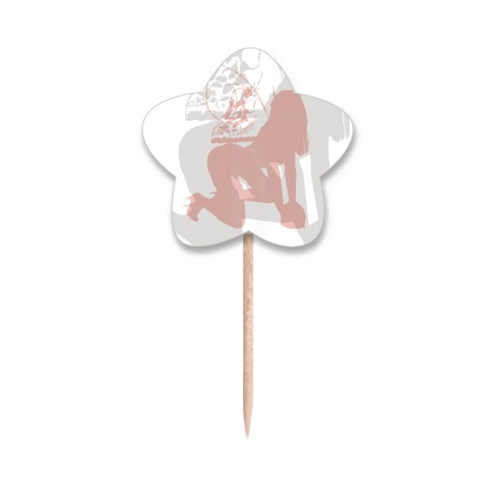 Pique cupcake étoiles et silhouettes rétro au design vintage et finitions soignées