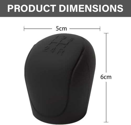 Image of AutoBizarre Car Interior Decoration Anti-Slip Scratch-Resistant 5 Speed Gear Shift Knob Rubber Silicone Cover for All Cars, Vans & Trucks (Black)
