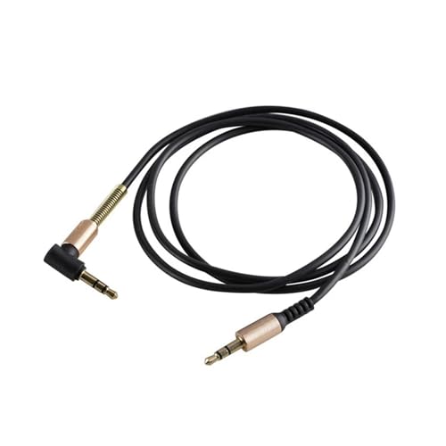 Cable auxiliar de audio 3.5mm macho en ángulo miniatura 1