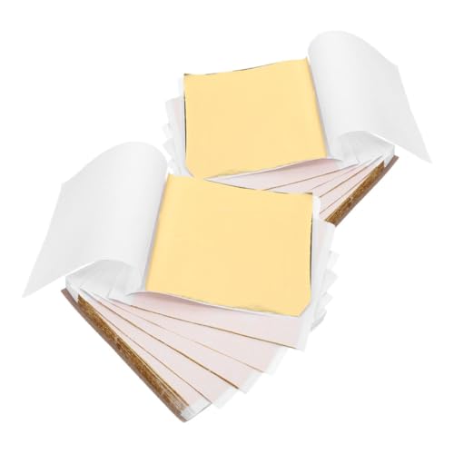 Operitacx 200pcs Craft Foil Sheets Gold Paper for Art Imitation Leaf Sheets for Decorative Projects DIY