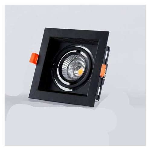 Lustre spot de plafond blanc noir LED 12W pour éclairage de salon et bureau