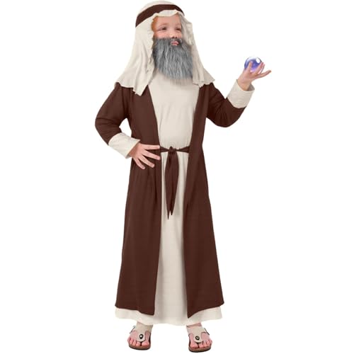 Kids Biblical Shepherd Costume Saint Joseph Robe for Halloween Christmas - image 4