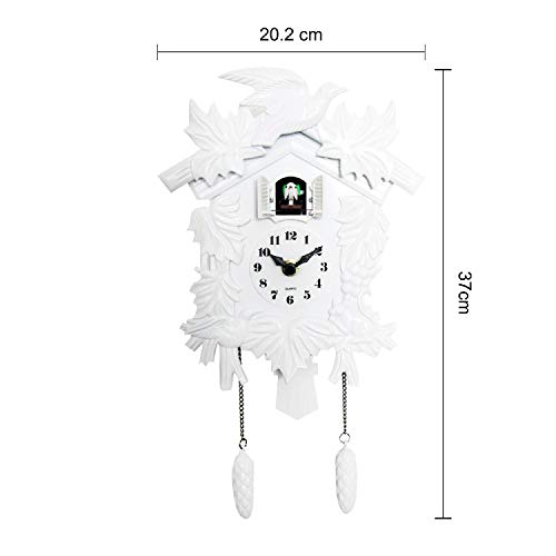 Walplus Chiming Classic White Cuckoo Wall Clock Hanging Bird Clock Home Decor Christmas Clock Gifts #TOP3