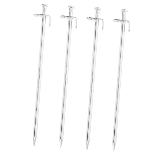 TOGEVAL 4 Piezas Clavos para Suelo de caseta de jardinería Paisaje Clavijas Neto Piqueta para Plantas de jardín Estacas para Plantas de jardín estacas de Tierra Clavija de Camping Planchar