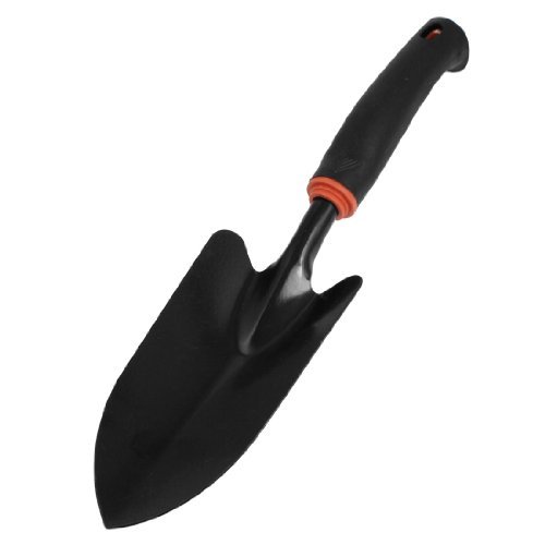 Rubber Handle Gardening Trowel Shovel Spade Tool 13.1 Inch Long Black
