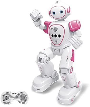 WEECOC RC Robot Toys Gesture Sensing Smart Robot Toy for Kids Can Singing Dancing Speaking Christmas Birthday Gift (Pink)