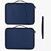 13 Inch iPad Pro M5 2025 & iPad Air M2, 12.9-in iPad Pro M2/M1, Protective Sleeve with Accessories Pocket, Carrying Storage Bag for iPad Pencil Pro/Adapter/Magic Keyboard, Navy Blue