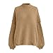 Long Cardigans for Women Lightweight Knit Pullover Soft Crewneck Fall Sweaters for Women 2025 Fashion Hoodies & Sweatshirts (Khaki, S)