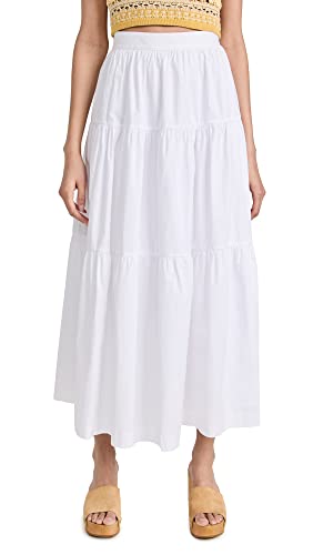 Staud Women's Sea Skirt, White, 6 #TOP2