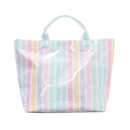 Image of Lushandy PVC Tote Bag for Women Jelly Beach Bag Top Handle Hobo Handbag | Water-Resistant, Wipe Clean, Lightweight