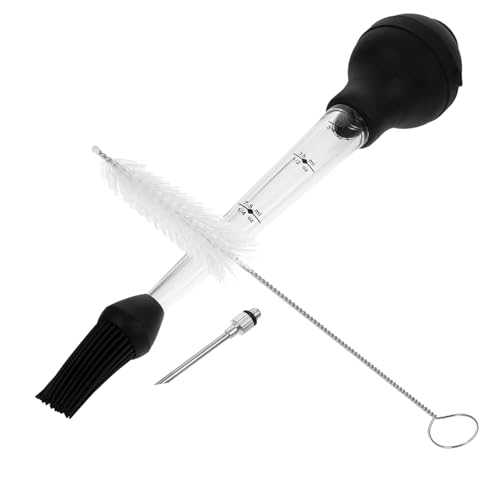 balacoo 1set Turkey Injector Seasoning Tool Convenient Kitchen Gadget for Moist Flavorful Meat for BBQ Camping Home Cooking Easy to Clean Grilled Food Injector