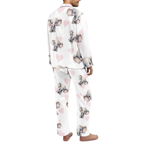 Modysero Two Piece Pajama Set Long Sleeve Loose Fit Collar Neck Novelty Pattern Mans Womens Loungerwear Set with Pocket4