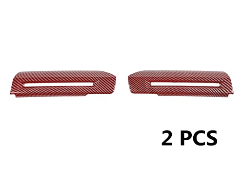 Kdfuhrui Inner Door Handle Cover Trim For Ford Mustang Accessories 2015-2021, Interior Accessories, Red Carbon Fiber #TOP3