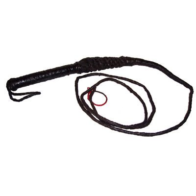 Lederpeitsche schwarz 10er Pack Echtleder Peitschen mit Nieten Reitgerte