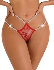Red Shine Strap Thong A1
