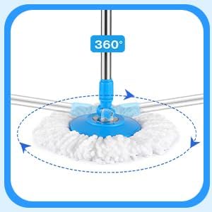 Image of Spin Mop Stick || Extendable Stainless Steel Rod with Lock System Spin Mop Spares Set Handle with Microfibers Refill Standing Magic Pocha with Easy Grip Handle Stick Rod ||