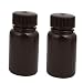 New Lon0167 2pcs 60ml Featured Plastic Big Mouth reliable efficacy Laboratory Reagent Bottle Sealling Bottle Brown(id:5dd 84 4b 813)