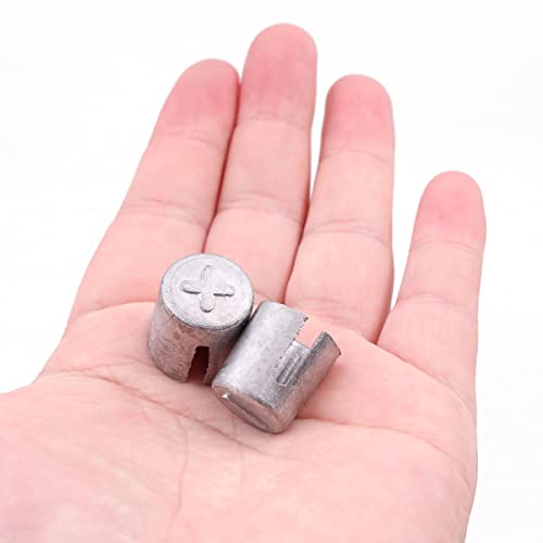 WANGCL 4 Paare Batterieklemmenhülsen, Batteriehülsen Autobatterieklemmen-Konverterpfostenadapter Metallmaterial Anodenkathodenhülsen