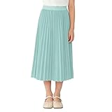 Girls Summer Chiffon Pleated Maxi Skirt Elastic High Waisted Elegant A-Line Long Swing Uniform Skirts for 3-13 Years