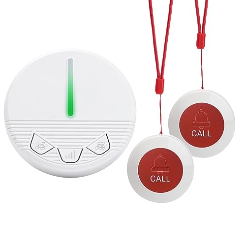 CYSSJF Personal Alarm for Elderly & Disabled Home Care, 2 Emergency Call Buttons with 120dB Receiver, Bedside & Toilet Alert