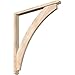 Ekena Millwork BKT0402X36X40THR03SDF Thorton Arts and Crafts Smooth Bracket w/Offset Brace, Douglas Fir