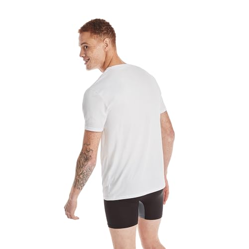 Hanes 3-Pack Men's All Day X-Temp | Breathable Mesh | Lightweight Stretch | Crewneck Undershirt (3-Pack/White - XL), X-Large, White/White/White4