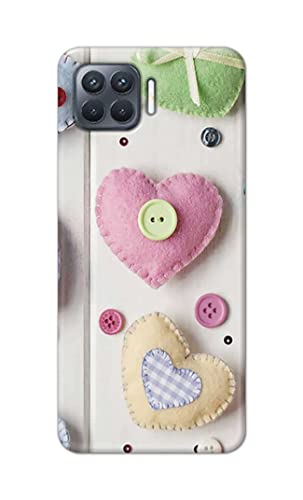 Image of PRINTFIDAA Heart Shape Hard Back Cover for Oppo F17 Pro, CPH2119 Back Cover -(P6) KAT1010