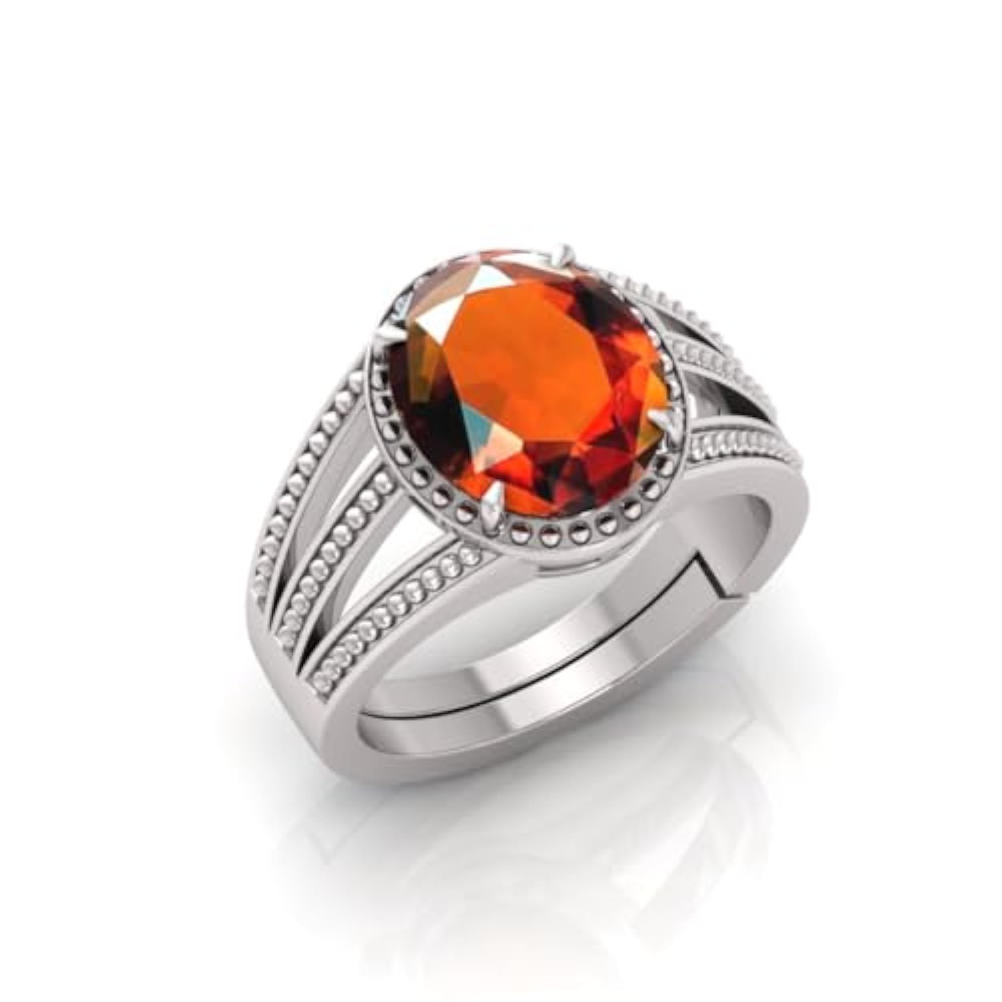 7.25 Ratti Gomed Garnet Adjustable Ring, Certified