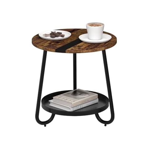 MOFAIN 2 Tier Round End Table Cover