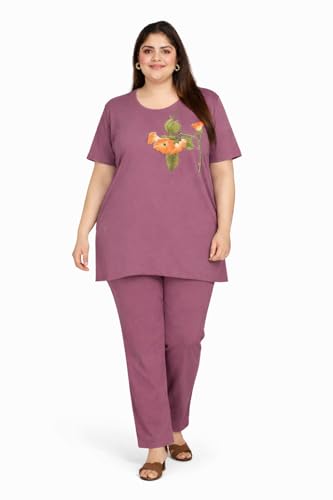 Image of In Love Women's Plus Size Longline T-Shirt with Side Pocket, 3 /4 Sleeve, Crew Neck