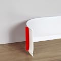 Muzata 4 Inch x 20 Feet Flexible Baseboard Molding Trim Peel and Stick Baseboard Trim White Rubber Vinyl Baseboard Molding Self-Adhesive Baseboard Trim SB03