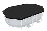 Bestway 10ft Oval Pool Cover for Above Ground Pool, Compatible with Oval Shape Frame Pools, 3.05 m x 1.84 m (10 ft. x 6 ft.)