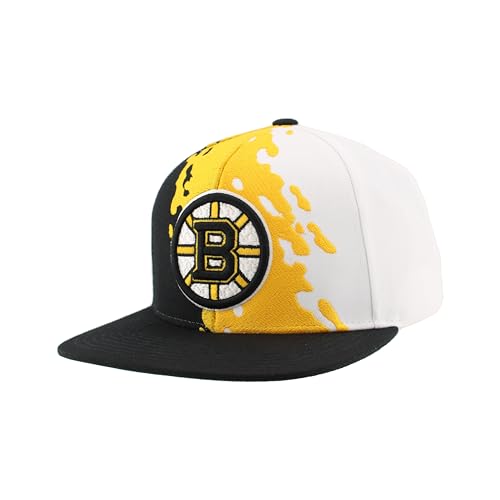 Image of ZHATS NHL Unisex-Adult NHL Officially Licensed Adjustable Snapback Hat Flat Bill Z11 Retro Paintbrush