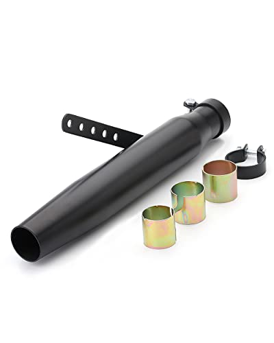 バイクマフラーサイレンサー エキゾーストパイプ スリップオンマフラー 38mm-45mm 4サイズインタ?フェ?ス汎用 排気管 オートバイ排気パイプ 改装 ステンレス鋼 (black)