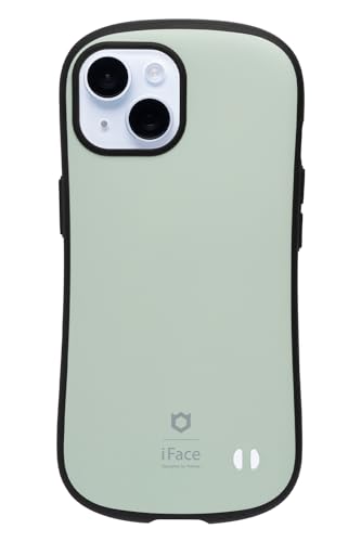 iFace First Class KUSUMI iPhone 15 ケース (くすみグリーン)【アイフェイス アイフォン15 用 iphone15 用 カバー 韓国 耐衝撃 ストラップホール】