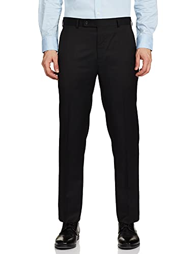 Image of Raymond Wool Blend Men's Full Sleeve Contemporary FIT Black Formal Suit