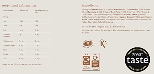 Dorset Cereals, Gloriously Nutty Muesli Healthy Breakfast Cereal Vegan High Fibre Packs of 500g (Pack of 5) - Image 2