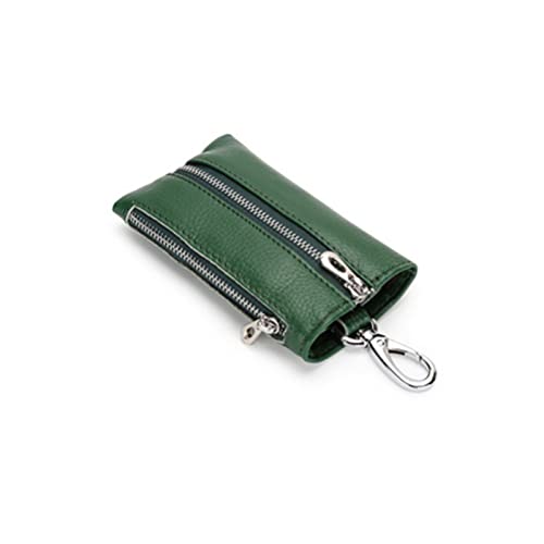 Women's Wallet Multifunctional Key Bag Women's Genuine Leather Home Key Bag (Green)