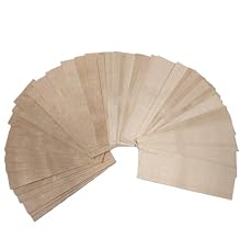 60 Maple Fingerboard Wood Veneer Pack,35 Vertical 25 Cross,Size 5.5" x2",Pre Cut for Fingerboard Deck DIY Marquetry Inlay Craft