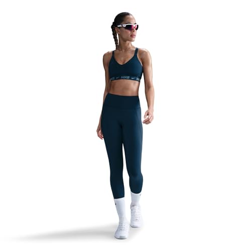 Nike Universa Women's Medium-Support High-Waisted 7/8 Leggings with Pockets (HQ6813-478, Black/Anthracite/Dark Smoke Grey)2