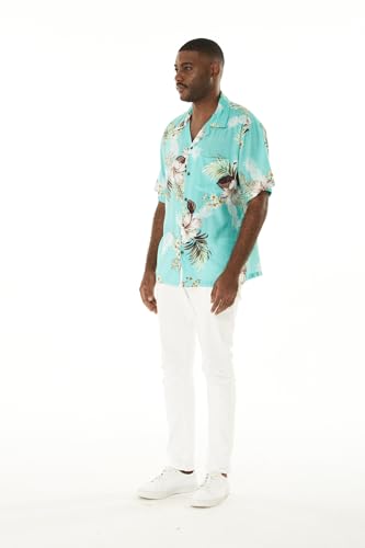 Image of Matchable Couple Hawaiian Shirt or Dress Signature Prints Pineapple | Sold Individually; Matchable Couple Collection; Soft Comfortable Fabric; Signature Tropical Prints; Vacation Ready