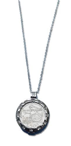 Colgante con collar de 90 cm Vivaldi y moneda de 500 liras de plata para regalar