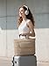 Puffer Tote Bag for Women, Lightweight Puffy Work Handbag Teacher Nurse Quilted Shoulder Bag for School Travel Gym