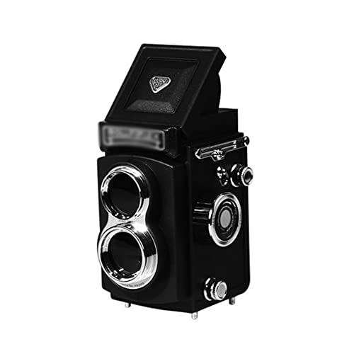 ZXNQ Modelo de cámara réflex Doble/Adornos Retro/Accesorios de Mano/Accesorios de película de Estudio fotográfico,Negro