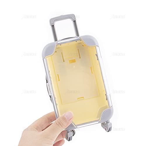 Auear, 2 Pack Mini Lashes Luggage False Empty Lash Storage Box Clear Suitcase Packaging Case For Women Girls #TOP5