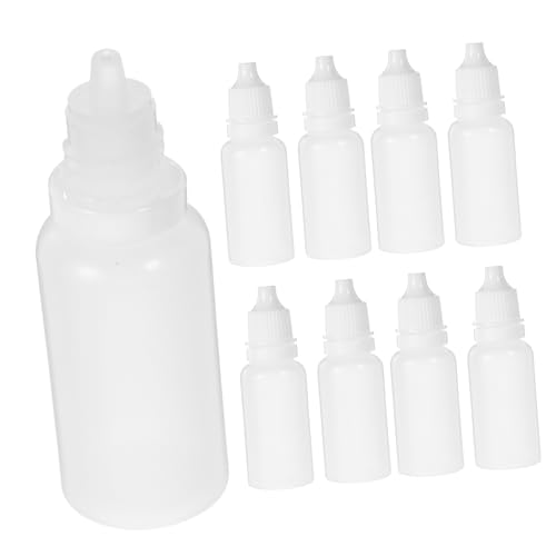 KICHOUSE 12 Pack 15ml Plastic Squeezable Eye Dropper Bottle Child for Eye Liquid Dispenser